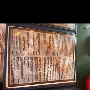 Menu side 2