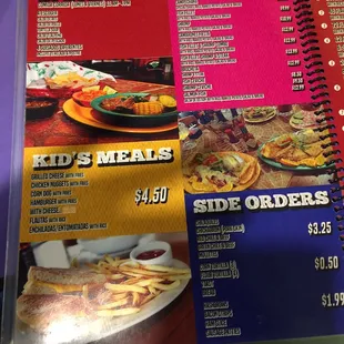 menu, pizza