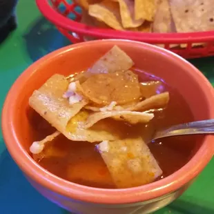 Tortilla soup, before dinner!