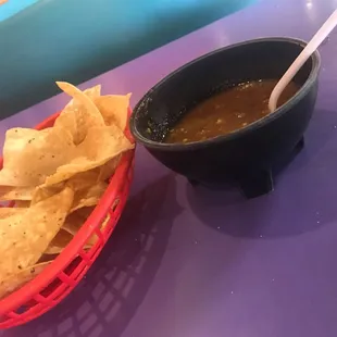 Who says chips and salsa is not for breakfast