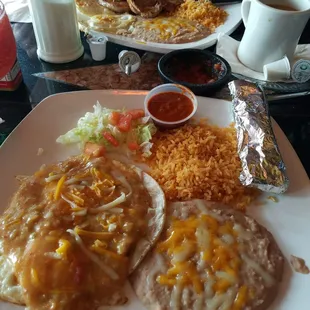 Hueves rancheros and porkchop breakfast