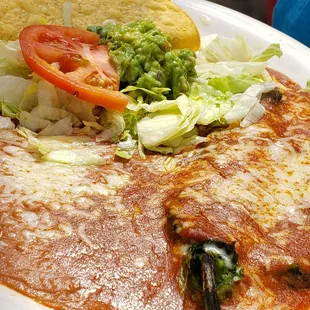 Lunch #1, chilli rellano and taco