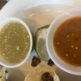 Sauces with the tacos