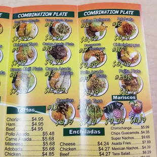 a menu for a mexican restaurant