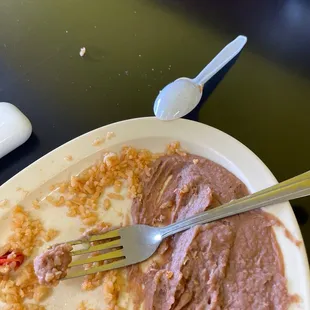 a plate of food with a fork