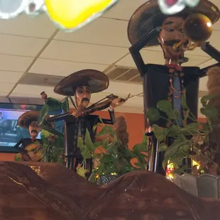 The mariachi figures were unique to say the least