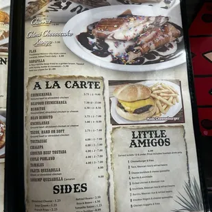Ala Carte, Sides, &amp; Kids Menu