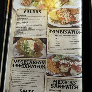 Salads, Combinations, &amp; Sandwiches