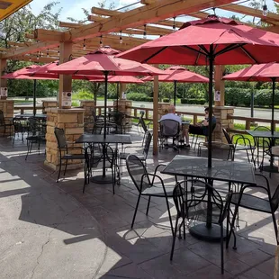 Partial view of the outdoor patio seating
