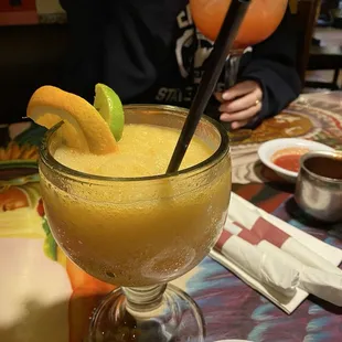 Peach frozen margarita