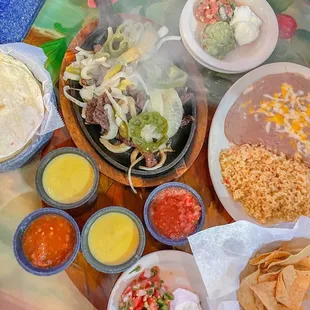 Beef fajitas double $32