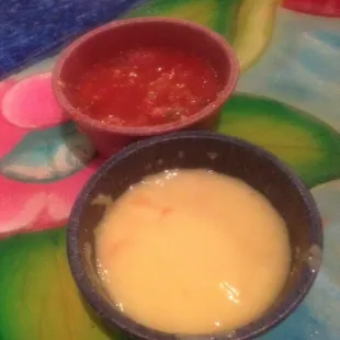 Cheese and salsa (complimentary)