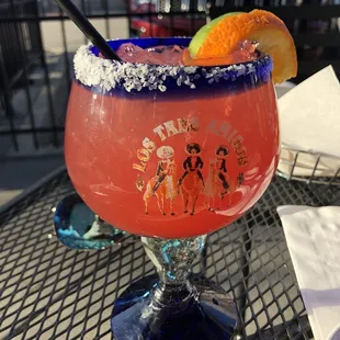 Cranberry margarita on the rocks