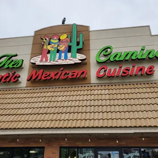 the front of a mexican restaurant