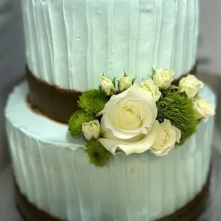 The flowers I put on myself.