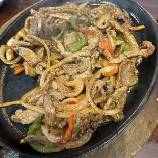 Steak fajitas at lunch
