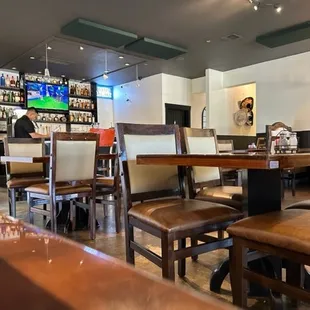 a view of the dining area