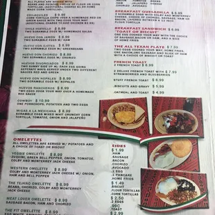 breakfast menu