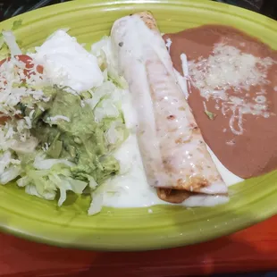 Lunch size chimichanga.