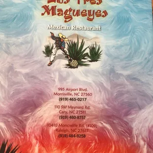 Menu cover