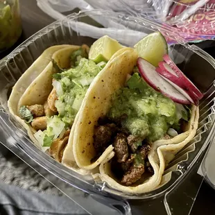 Chicken and Carne Asada Taco