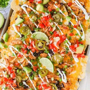 Nachos options the meat