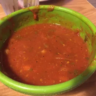 Fresh salsa - that&apos;s heated temperature-wise.  Yum!