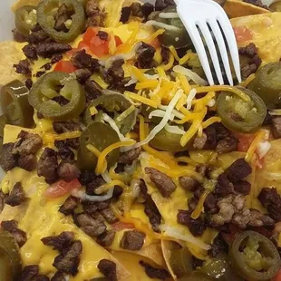 a plate of nachos