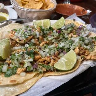 Chicken street tacos