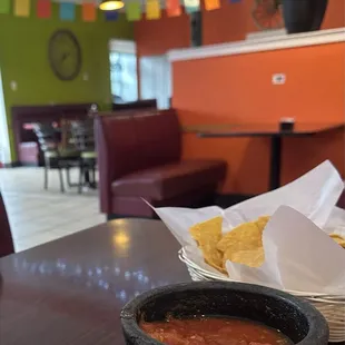 Chips, salsa, queso
