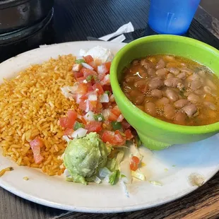 Setup with the chicken fajitas