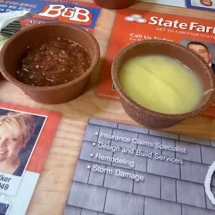 Salsa and queso