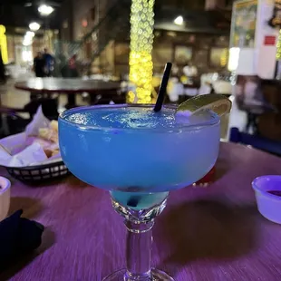Blue curaçao margaritas
