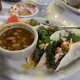 a plate of mexican food