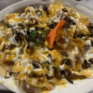 Beef Fajita &amp; Bean Nachos