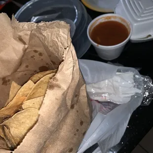 Complimentary Chips and salsa (warm) also came with meal