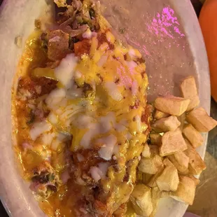 Bacon migas Mexicans