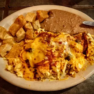 Sausage migas plate