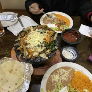 The MOLCAJETE for 2 but enough for 6! Delicious!!