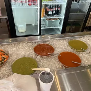 Fresh salsa bar
