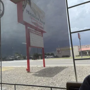 a view from a restaurant window