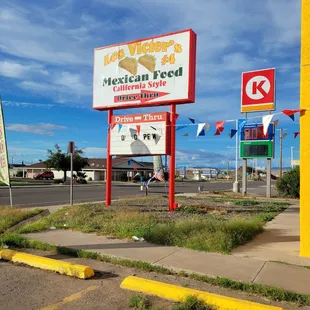 a sign for the restaurant