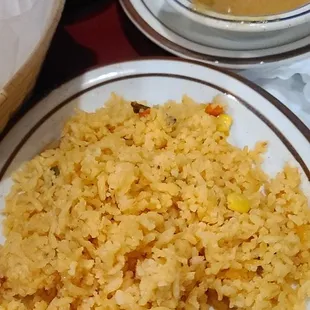 Rice and green chili