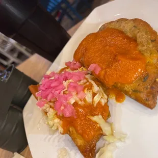 Empanada (left) and Chilindrina