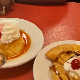 Flan and Sopapillas