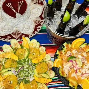 a variety of food items