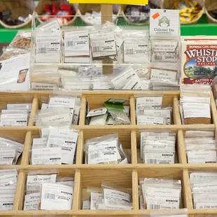 a display of grocery items