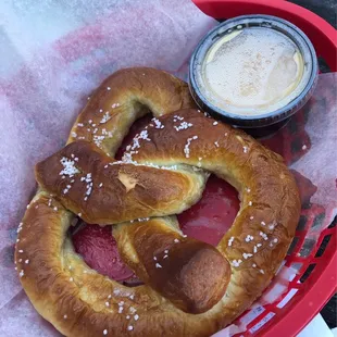 Pretzel with Queso