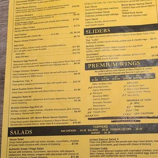 Menu page one