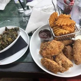 Fried Chicken Wings and Thighs